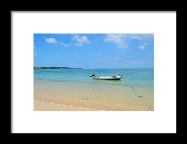Wooden Framed Print featuring the photograph Wooden Fishing Boat of Okinawa by Jeff at JSJ Photography