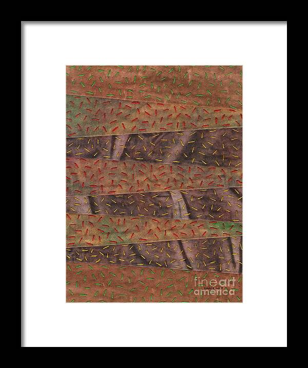 Quilt Framed Print featuring the tapestry - textile Woodland Quilt Block by David K Small