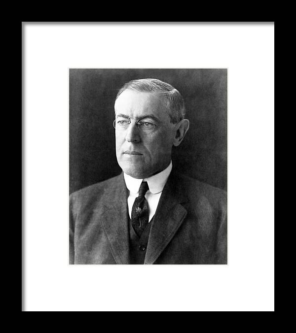 Woodrow Wilson Framed Print featuring the digital art Woodrow Wilson by Georgia Clare