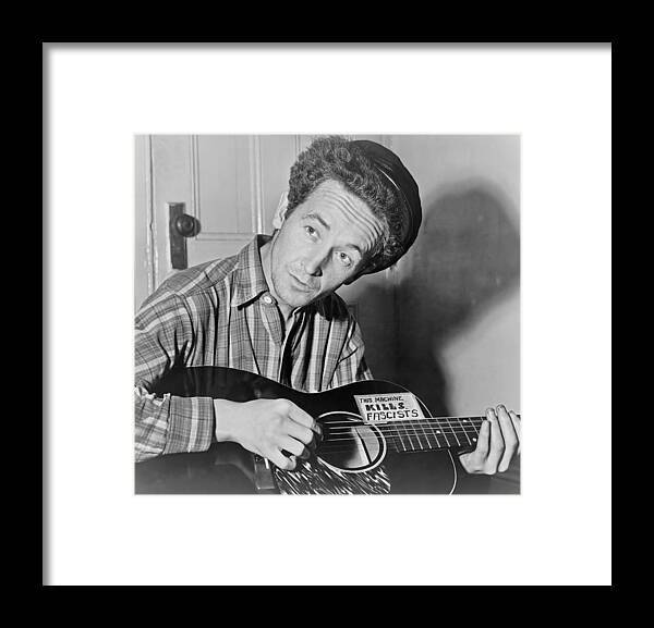 Woody Guthrie Framed Print featuring the photograph Woody Guthrie by Mountain Dreams