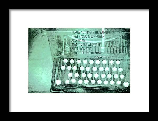 Digital Art Framed Print featuring the photograph Words That Shine by Bonnie Bruno