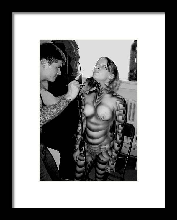 Body Paint Framed Print featuring the photograph Working III by Leigh Odom