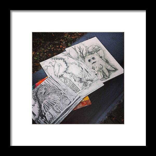 Pencil Framed Print featuring the photograph Works In Progress #pencil #sketch by Megan Smith