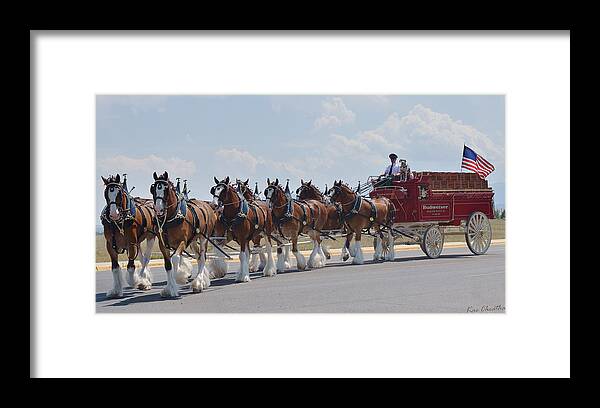 Clydesdales Framed Print featuring the mixed media World Renown Clydesdales 2 by Kae Cheatham