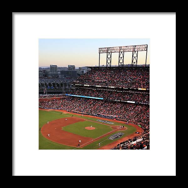 San Francisco Framed Print featuring the photograph World Series - Kansas City Royals V San by Jamie Squire
