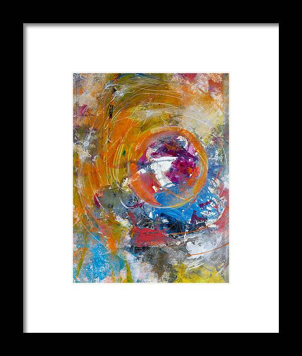 Katie Black Framed Print featuring the painting Worldly by Katie Black
