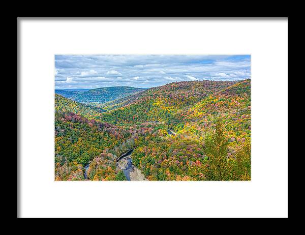 Autumn Framed Print featuring the photograph Worlds End State Park Lookout by Steve Harrington