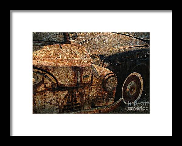 Renault Framed Print featuring the photograph Wrecked and Retired by Veronica Batterson