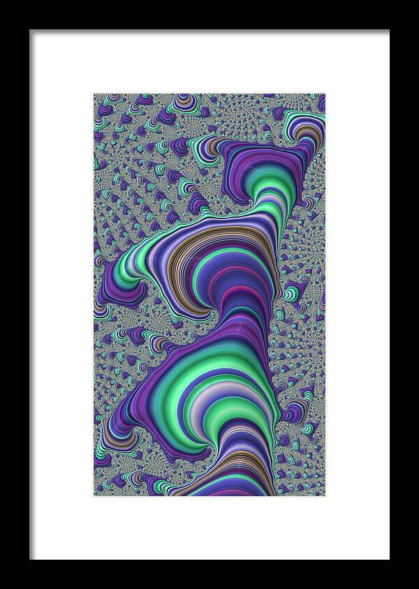 Fractal Framed Print featuring the digital art Wriggle Thru Time by Ronald Bissett