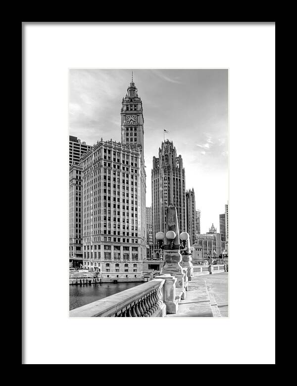 Architecture Framed Print featuring the photograph Wrigley and Tribune by Scott Norris