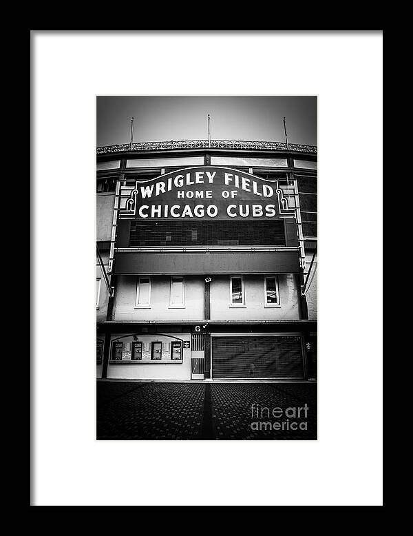 Chicago Cubs Wrigley Field Sign Black and White Picture T-Shirt by Paul  Velgos - Pixels
