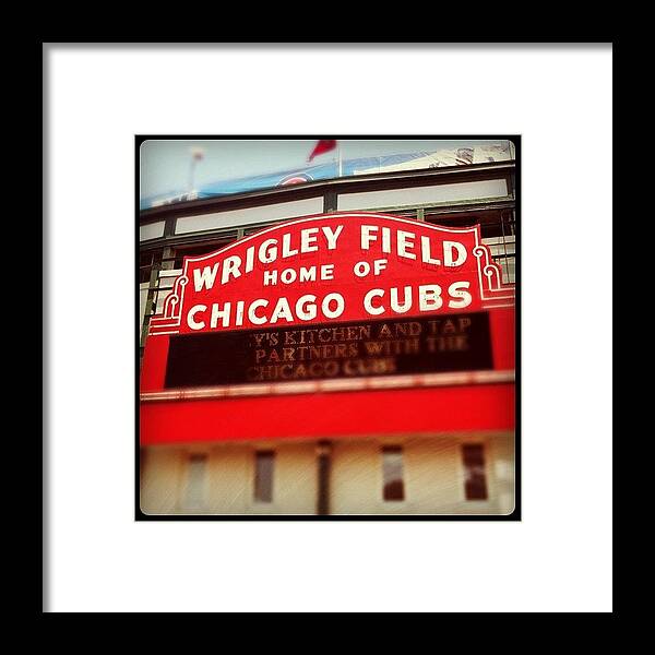 Baseball Framed Print featuring the photograph Wrigley Field by Nick Stone
