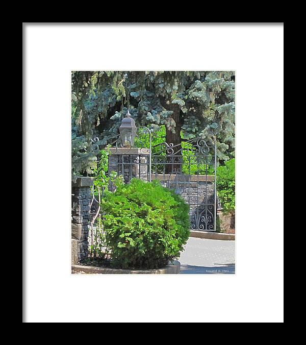 Gate Framed Print featuring the photograph Wrought Iron Gate by Donald S Hall