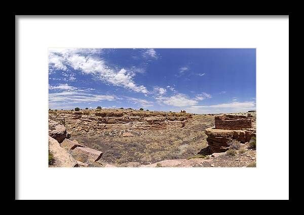 Arizona Framed Print featuring the photograph Wupatki Box Canyon Stone Dwellings July 24 2011 by Brian Lockett
