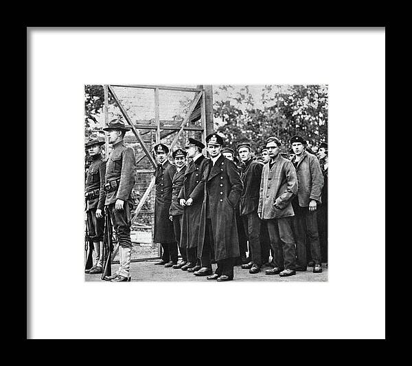 1917 Framed Print featuring the photograph Wwi German Prisoners, 1917 - To License For Professional Use Visit Granger.com by Granger