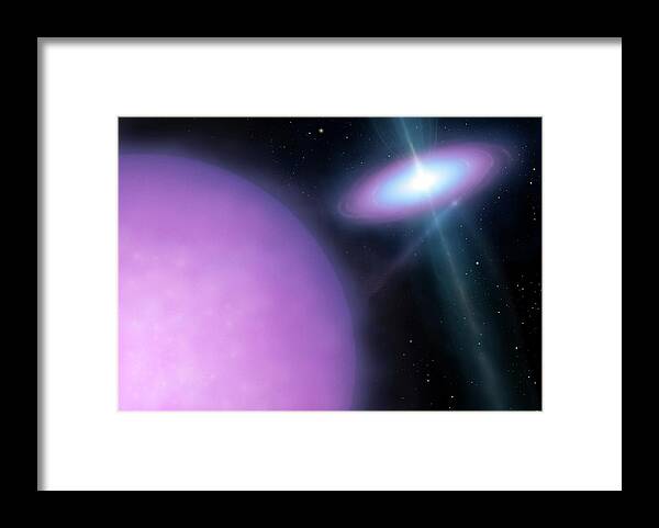 Ss433 Framed Print featuring the photograph X-ray Binary Star Ss433 by Mark Garlick/science Photo Library