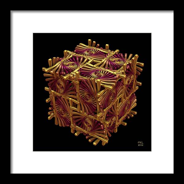 Abstract Framed Print featuring the digital art XD Box by Manny Lorenzo