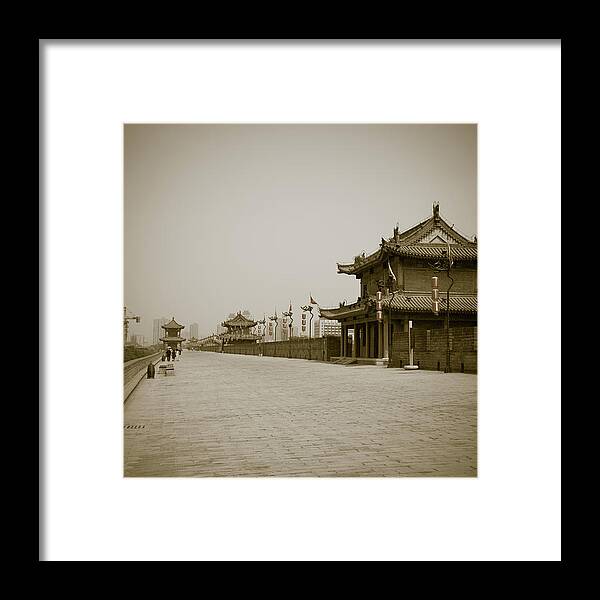 Chinese Culture Framed Print featuring the photograph Xian City Wall, China by Fototrav