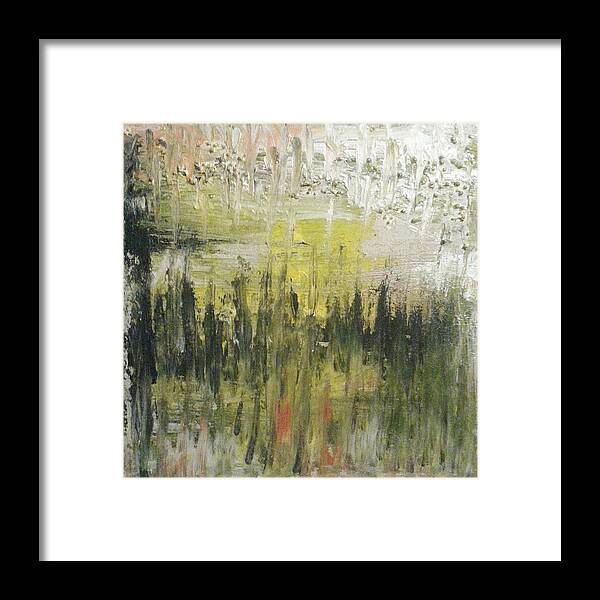 Abstract Painting Framed Print featuring the painting Y - liesiii by KUNST MIT HERZ Art with heart