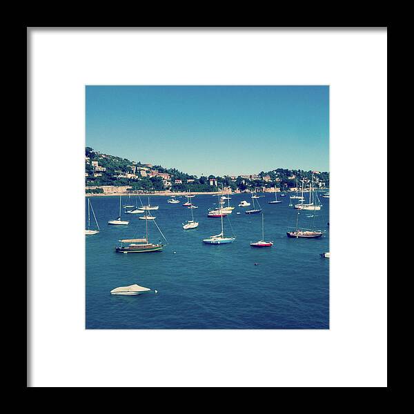 Scenics Framed Print featuring the photograph Yachts In Southern France by Lasse Kristensen