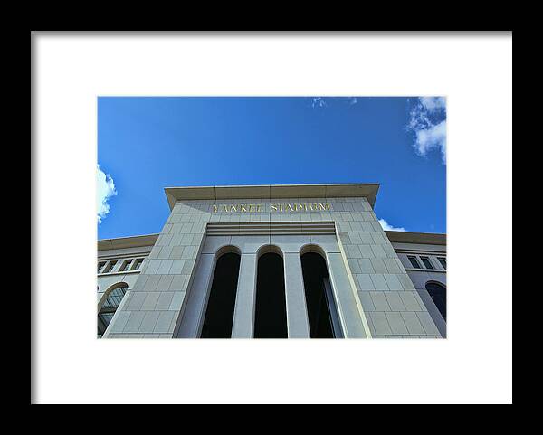 Yankee Stadium Framed Print featuring the photograph Yankee Stadium Main Entrance by Allen Beatty