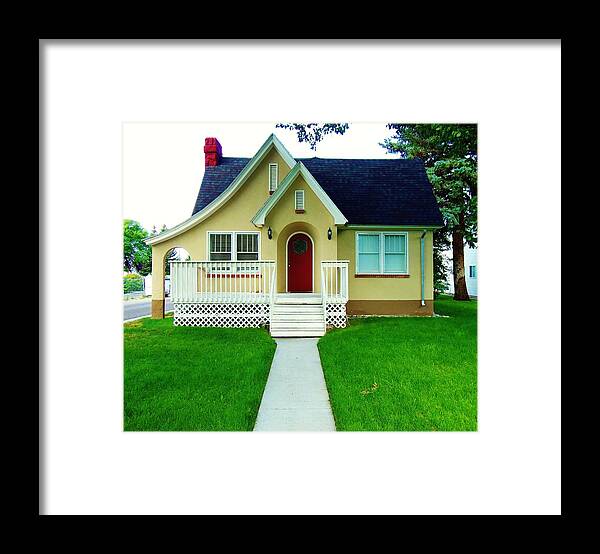 Yellow House Framed Print featuring the photograph Ye4llow House 5 by Larry Campbell