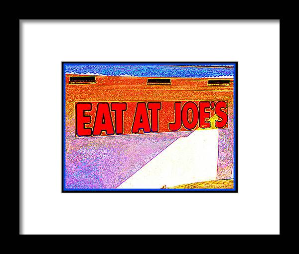 Poster Framed Print featuring the photograph Yeah Joe is good by Roberto Gagliardi