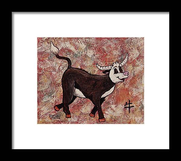 Year Of The Ox Framed Print featuring the painting Year Of The OX by Darice Machel McGuire