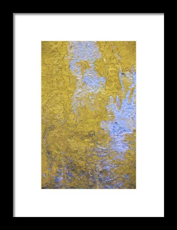 Abstract Framed Print featuring the painting Yellow Abstract by David Letts