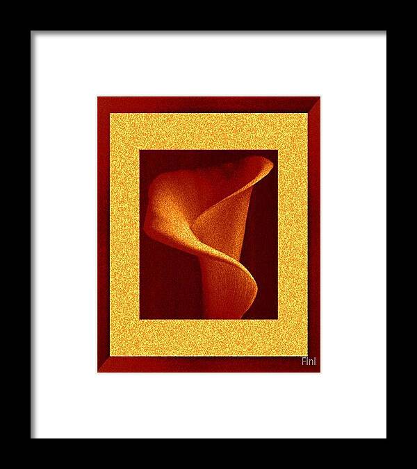 Yellow Rose Framed Print featuring the digital art Yellow Rose by Mary Russell