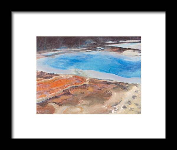 Yellowstone Framed Print featuring the painting Yellowstone Number 4 by Kerima Swain