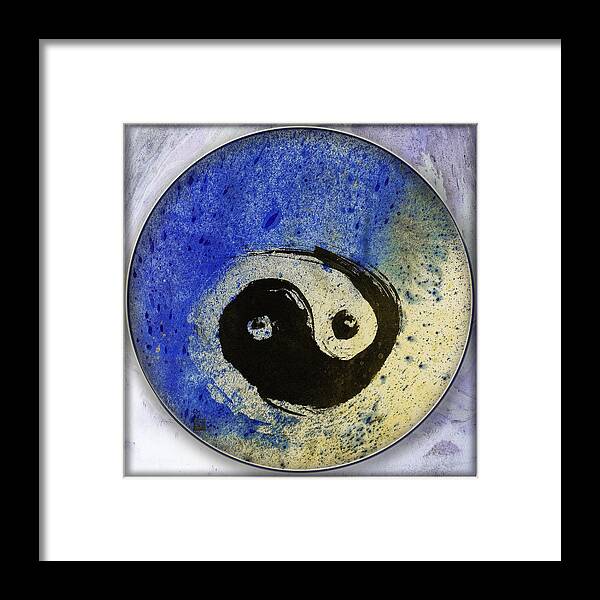 Yin Yang Framed Print featuring the mixed media Yin Yang painting by Peter V Quenter