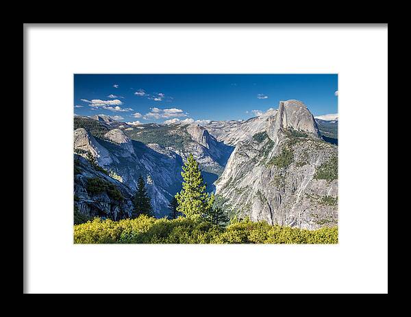 Yosemite Framed Print featuring the photograph Yosemite Half Dome from Glacier point by Pierre Leclerc Photography