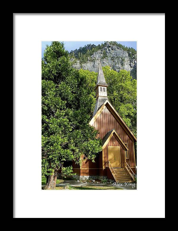 Yosemite Valley Chapel Framed Print featuring the photograph Yosemite Valley Chapel by Alex King