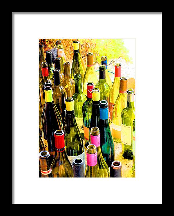Wine Tasting Framed Print featuring the photograph You are invited to a wine tasting... by Margaret Hood