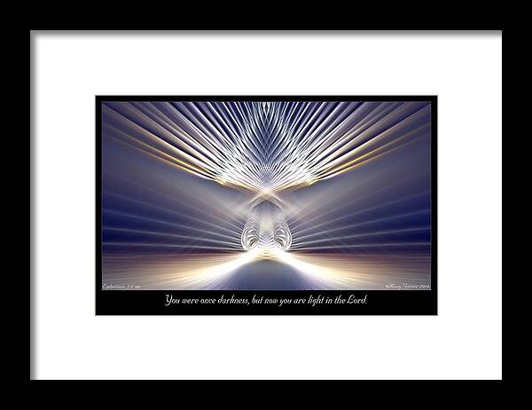 Fractal Framed Print featuring the digital art You Are Light by Missy Gainer