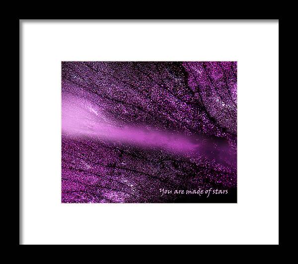 Stars Framed Print featuring the digital art You are Made of Stars Abstract by Deborah Smith