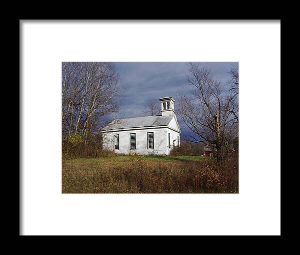 Church Framed Print featuring the photograph Youkers Bush Baptist Church by Daniel Weaver
