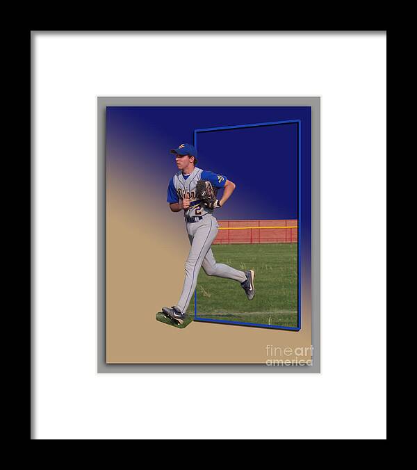 Sports Framed Print featuring the photograph Young Baseball Athlete by Thomas Woolworth