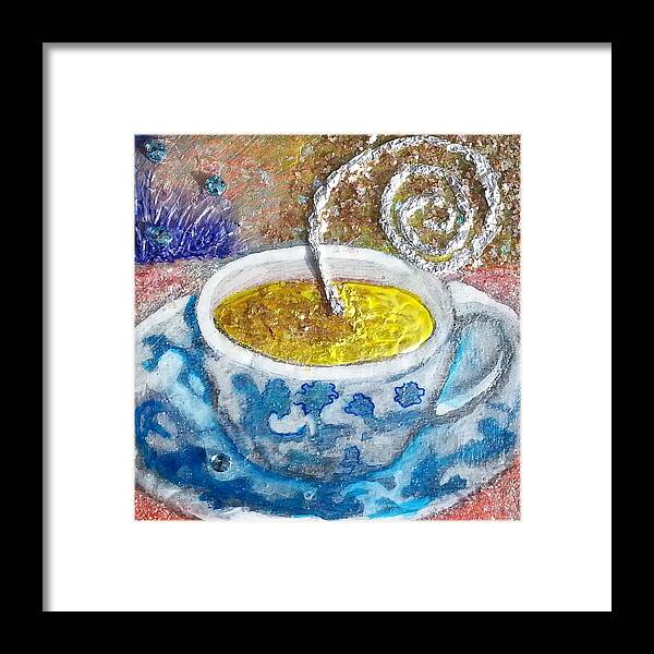 Tea Framed Print featuring the painting Your Cup of Tea by Corey Habbas