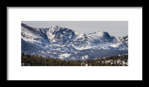 Rocky Mountains Framed Print featuring the photograph Ypsilon Mountain and Fairchild Mountain Panorama RMNP by James BO Insogna