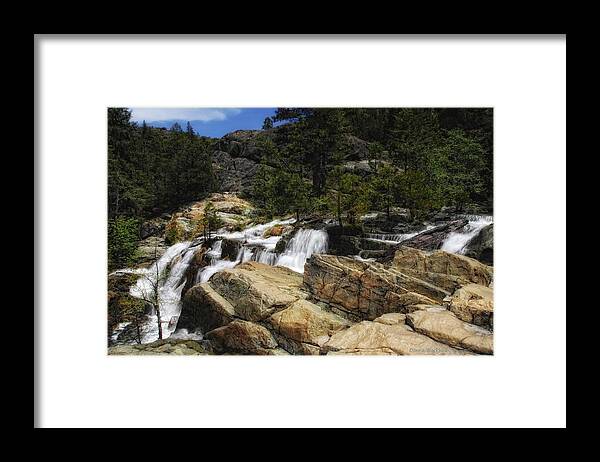 Waterfalls Framed Print featuring the photograph Yuba River Falls by Donna Blackhall