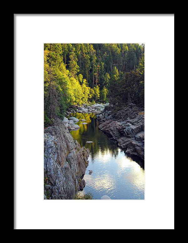 Yuba River Framed Print featuring the photograph Yuba River Twilight by Donna Blackhall