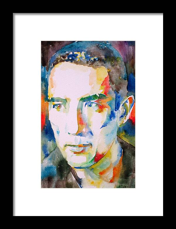 Yukio Framed Print featuring the painting Yukio Mishima by Fabrizio Cassetta