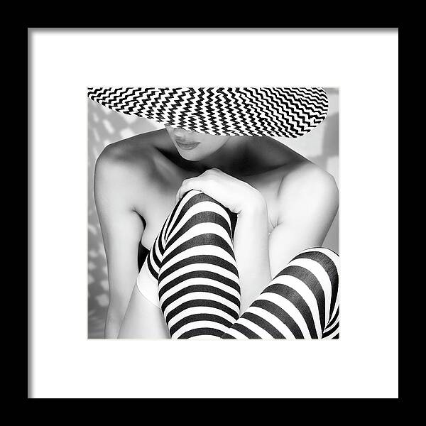 Stripes Framed Print featuring the photograph Zagging That Zig by Howard Ashton-jones