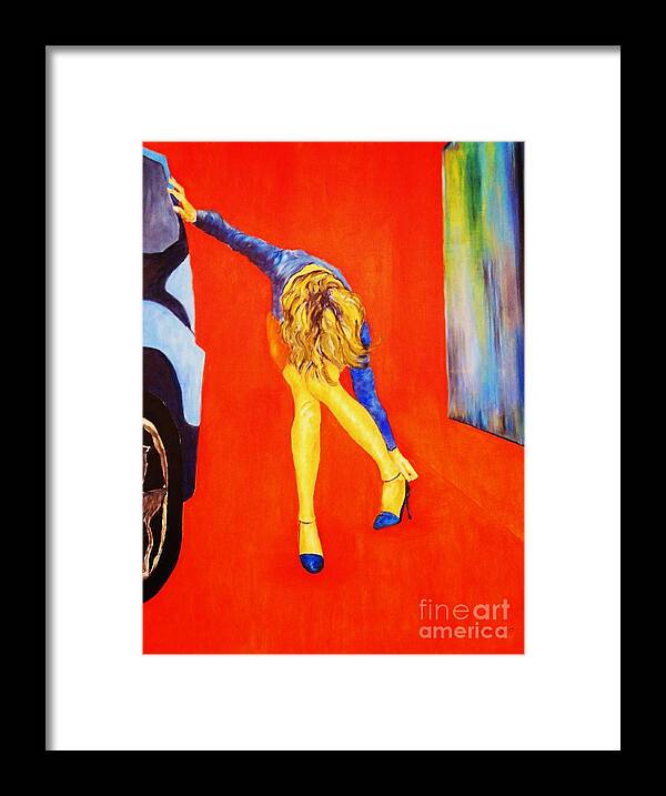 Girlspainting Framed Print featuring the painting Zapatos 3 by Dagmar Helbig