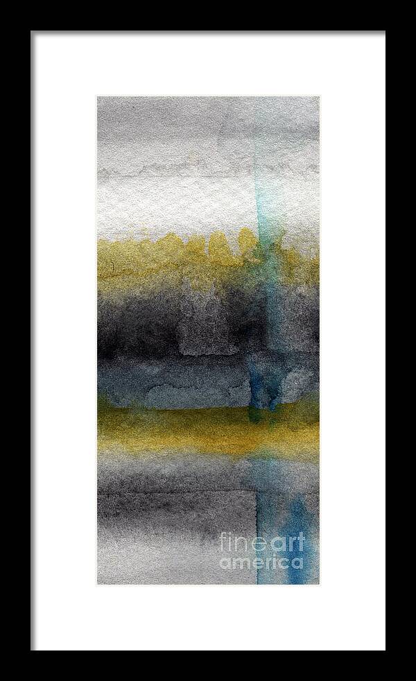 Abstract Framed Print featuring the painting Zen Moment by Linda Woods