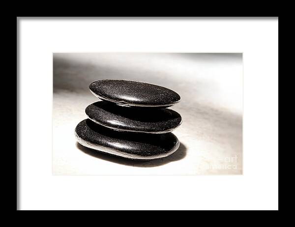 Zen Framed Print featuring the photograph Zen Stones by Olivier Le Queinec