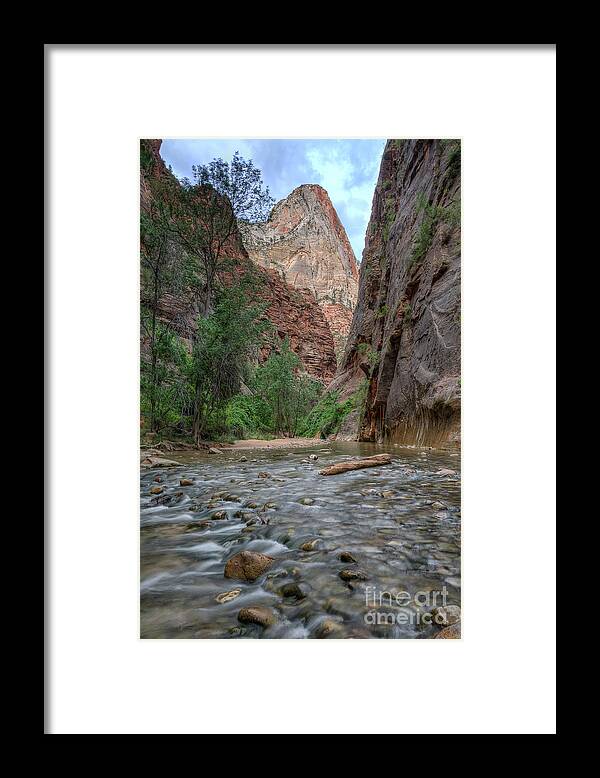 Virgin Framed Print featuring the photograph Zion Narrows by Eddie Yerkish
