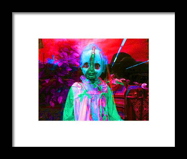Halloween Framed Print featuring the photograph Zipperhead Stare by Joseph Wiegand